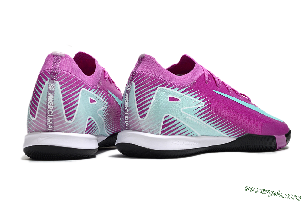 Nike Air Zoom Mercurial Vapor 16 Elite IC Low-Tops Football Shoes - Purple/Jade/White 6