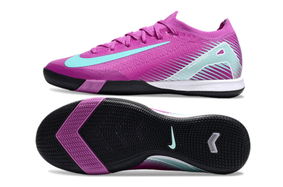 Nike Air Zoom Mercurial Vapor 16 Elite IC Low-Tops Football Shoes - Purple/Jade/White