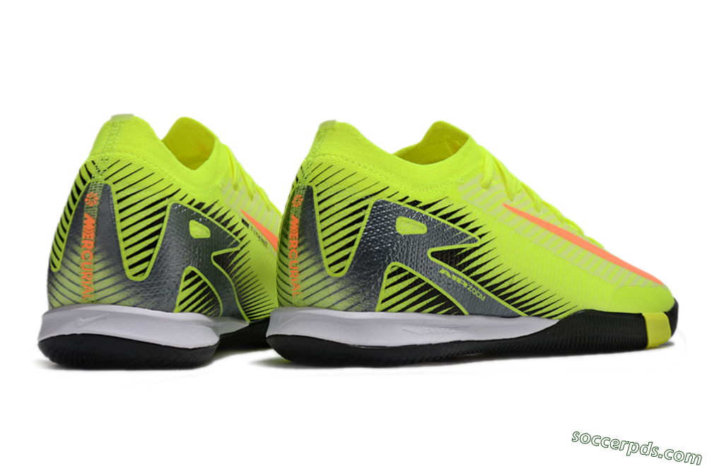 Nike Air Zoom Mercurial Vapor 16 Elite IC Low-Tops Football Shoes - Yellow/Orange/Silver 6