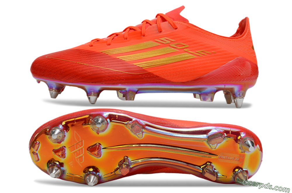 Adidas F50 Elite SG Low-Tops Football Boots - Red/Gold 0