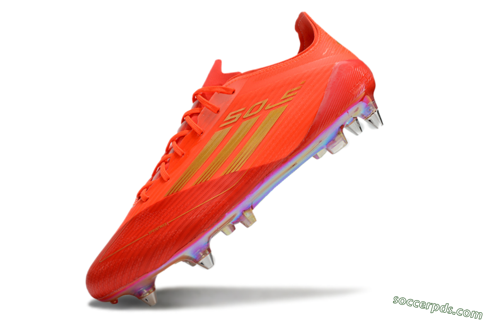 Adidas F50 Elite SG Low-Tops Football Boots - Red/Gold 5