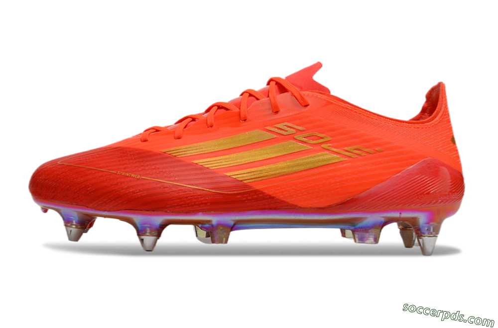 Adidas F50 Elite SG Low-Tops Football Boots - Red/Gold 2