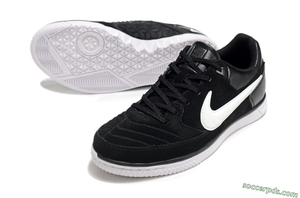 Nike Street Gato IC Low-Tops Football Shoes - Black/White 3