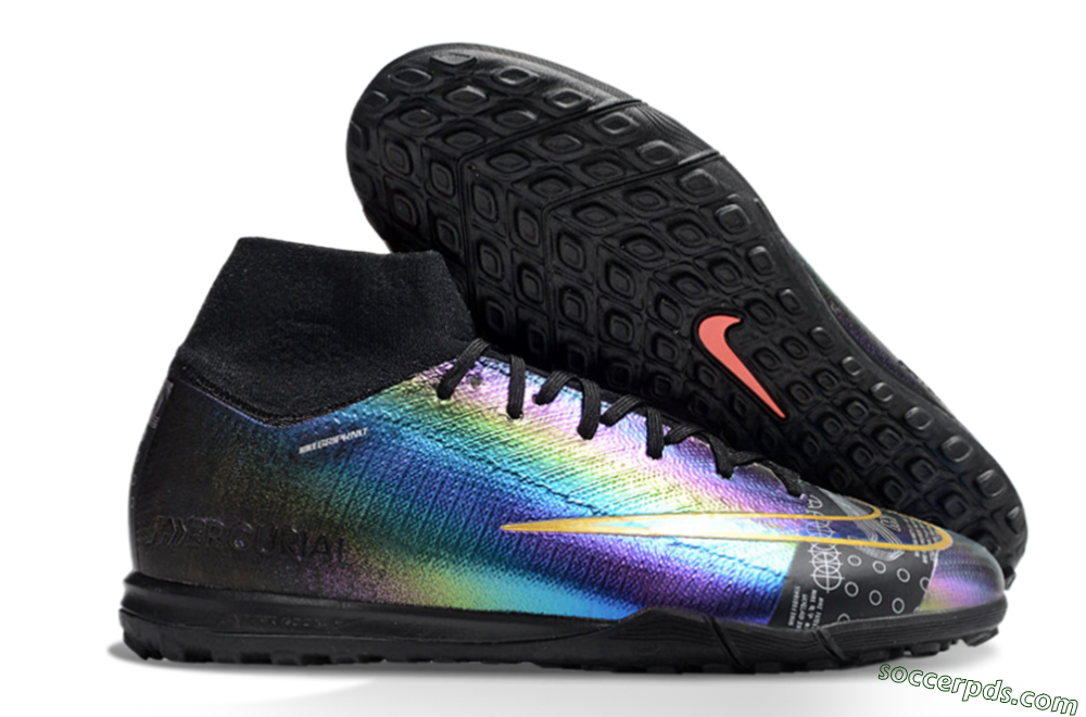 Nike Air Zoom Mercurial Superfly 10 Elite TF High-Tops Football Shoes - LaserYellow/Black 1