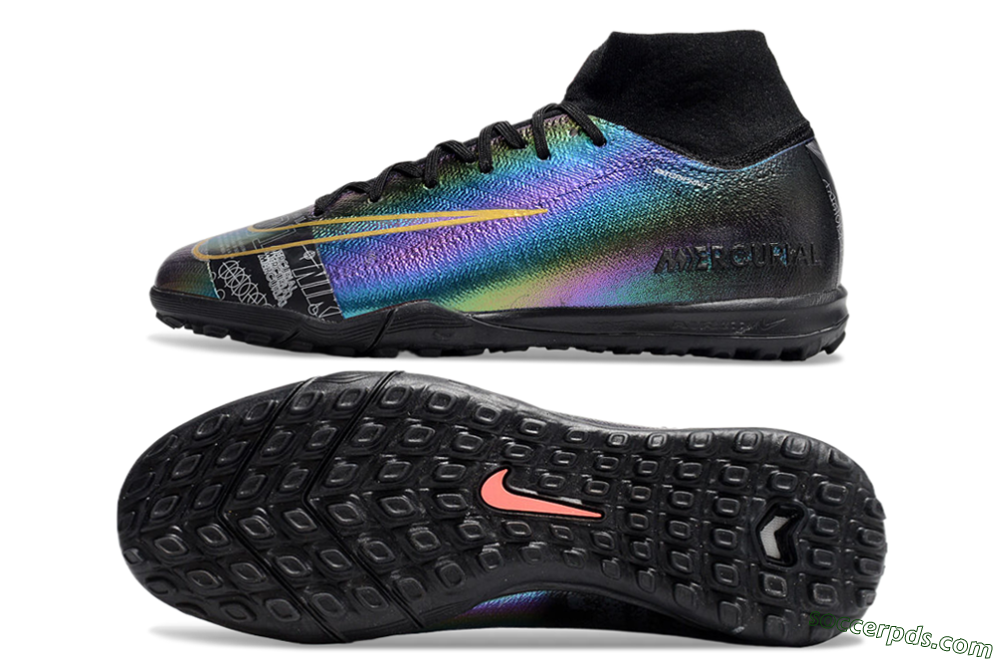 Nike Air Zoom Mercurial Superfly 10 Elite TF High-Tops Football Shoes - LaserYellow/Black 0