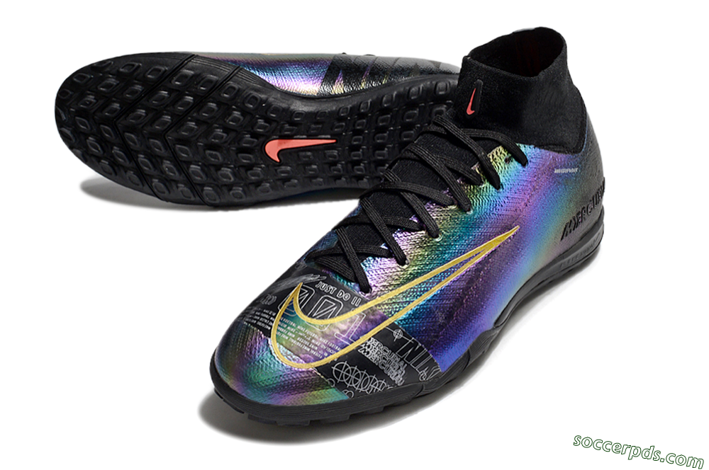 Nike Air Zoom Mercurial Superfly 10 Elite TF High-Tops Football Shoes - LaserYellow/Black 3