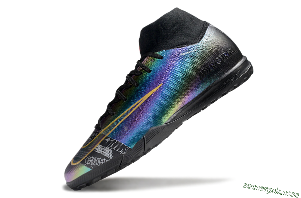 Nike Air Zoom Mercurial Superfly 10 Elite TF High-Tops Football Shoes - LaserYellow/Black 5