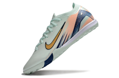 Nike Air Zoom Mercurial Vapor 16 Elite TF Low-Tops Football Shoes - Jade/Gold/Blue