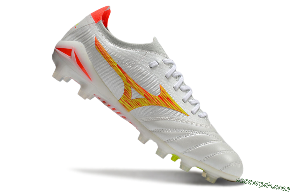Mizuno Morelia Neo 4 FG Low-Tops Football Boots - White/Red/Yellow 4