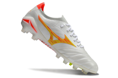 Mizuno Morelia Neo 4 FG Low-Tops Football Boots - White/Red/Yellow