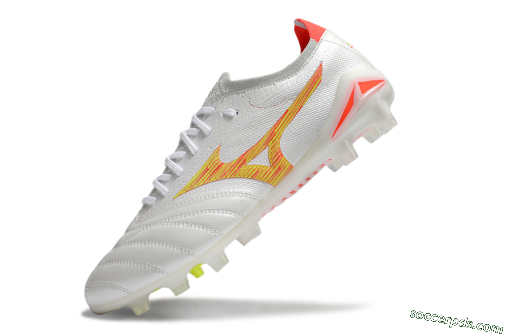 Mizuno Morelia Neo 4 FG Low-Tops Football Boots - White/Red/Yellow 5