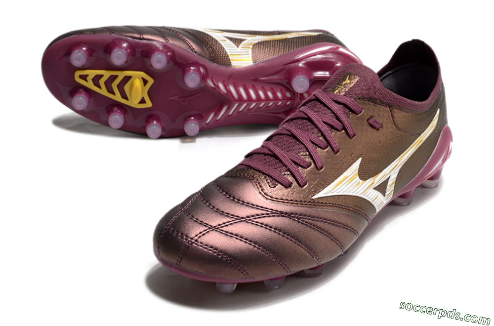 Mizuno Morelia Neo 4 FG Low-Tops Football Boots - Red/White/Gold 3