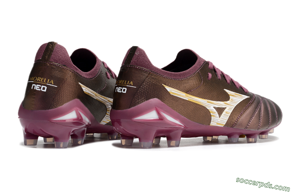 Mizuno Morelia Neo 4 FG Low-Tops Football Boots - Red/White/Gold 6