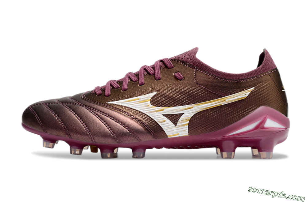 Mizuno Morelia Neo 4 FG Low-Tops Football Boots - Red/White/Gold 2
