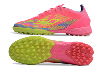 Adidas F50 Pro TF Low-Tops Football Shoes - Pink/Blue/Yellow