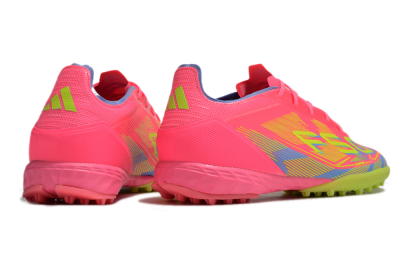 Adidas F50 Pro TF Low-Tops Football Shoes - Pink/Blue/Yellow