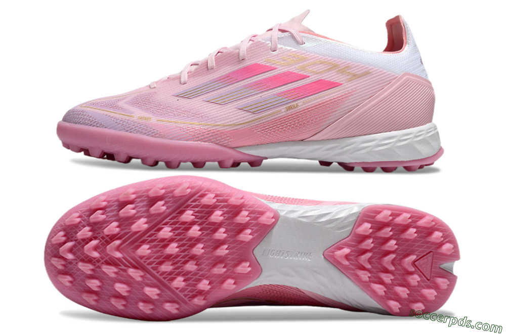 Adidas F50 Pro 304 TF Low-Tops Football Shoes - Pink/White/Purple 0