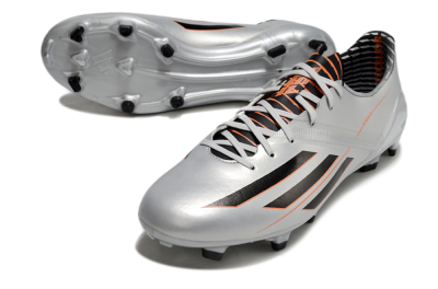 Adidas F50 Adizero FG Low-Tops Football Shoes - Silver/Black/Orange