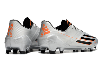 Adidas F50 Adizero FG Low-Tops Football Shoes - Silver/Black/Orange