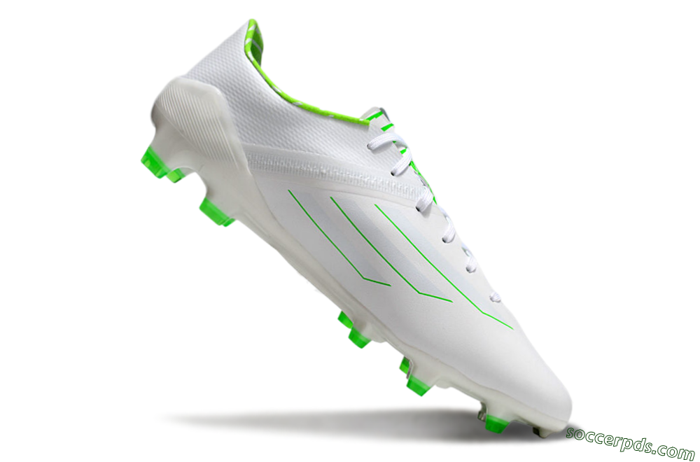 Adidas F50 Adizero FG Low-Tops Football Boots - White/Green 4