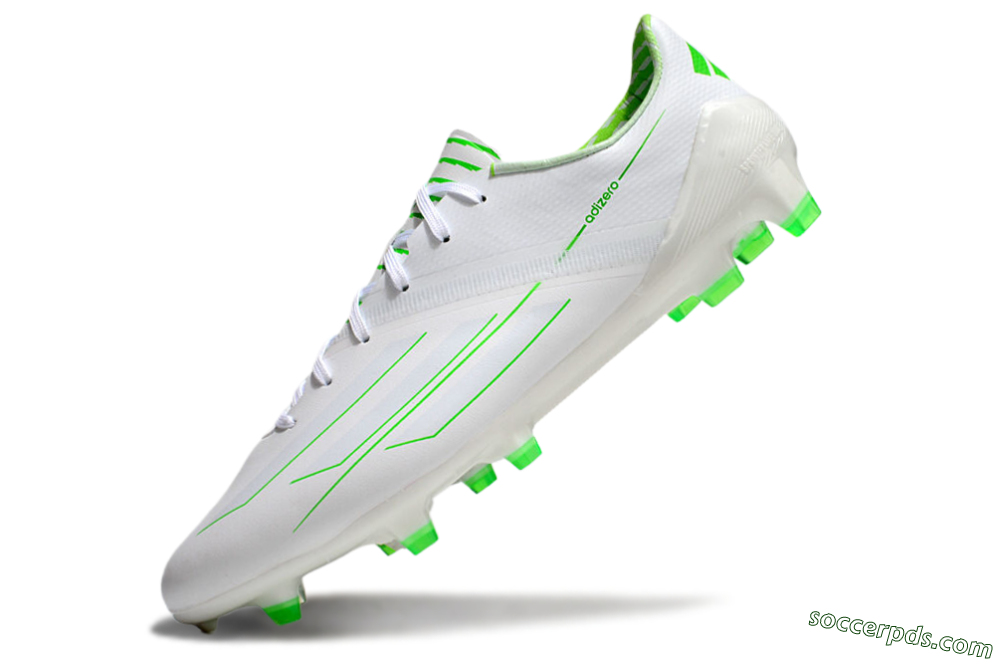 Adidas F50 Adizero FG Low-Tops Football Boots - White/Green 5