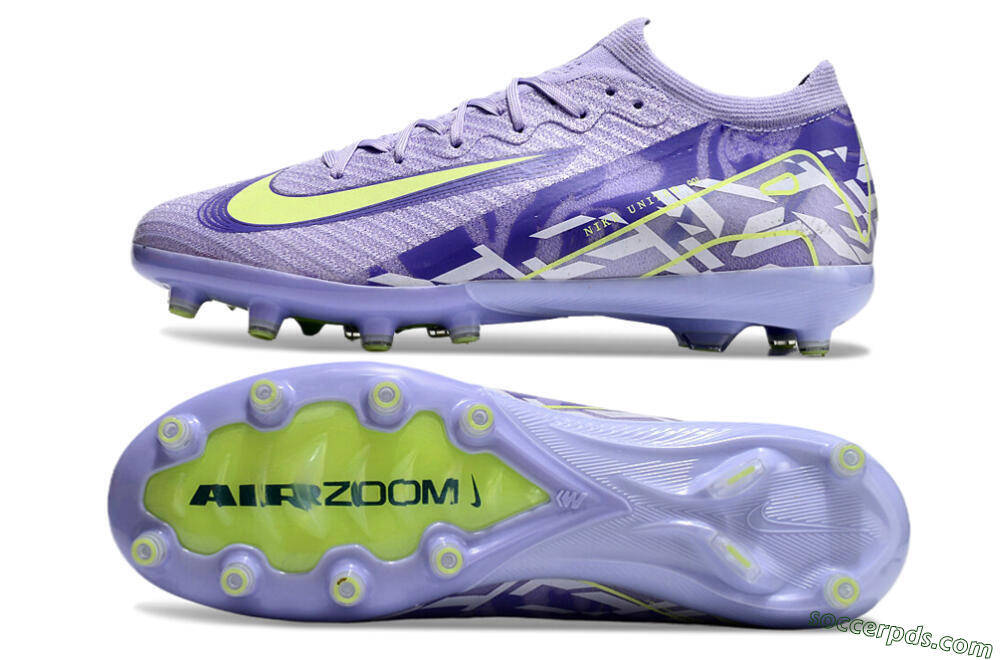 Nike Air Zoom Mercurial Vapor 16 Elite AG Low-Tops Football Boots - Purple/Yellow/Blue 7