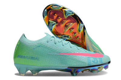 Nike Air Zoom Mercurial Vapor 16 Elite FG Low-Tops Football Boots - Jade/Pink/Yellow