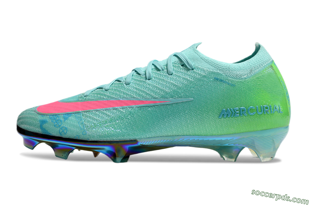 Nike Air Zoom Mercurial Vapor 16 Elite FG Low-Tops Football Boots - Jade/Pink/Yellow 4