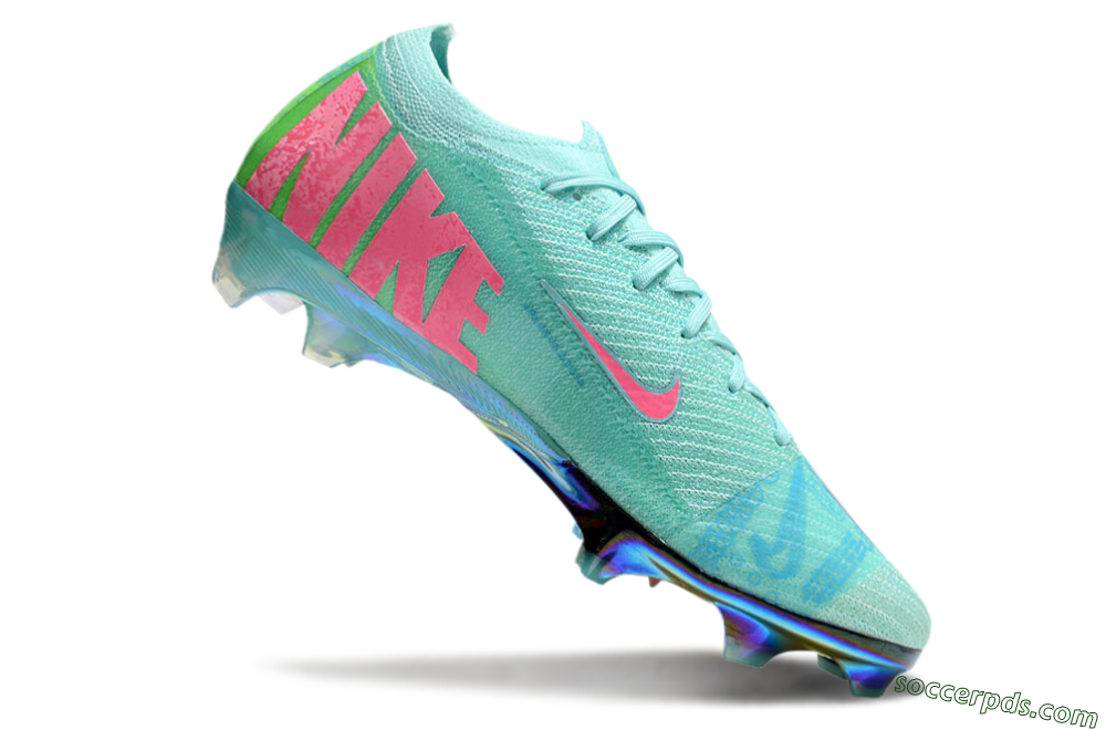 Nike Air Zoom Mercurial Vapor 16 Elite FG Low-Tops Football Boots - Jade/Pink/Yellow 2