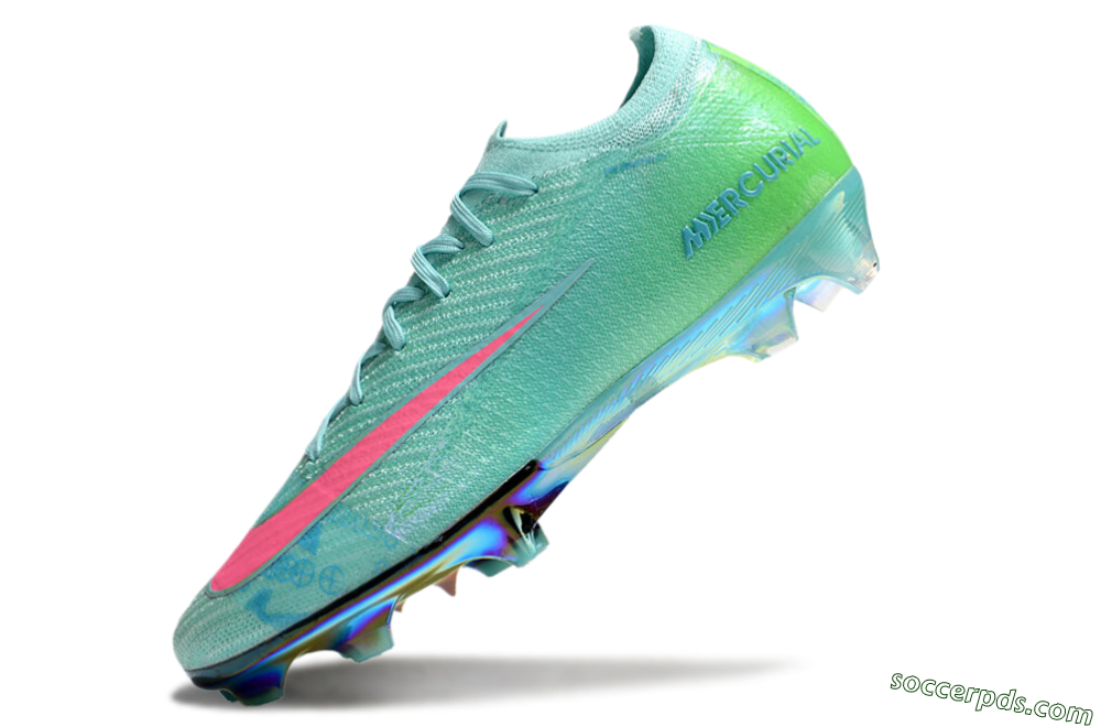 Nike Air Zoom Mercurial Vapor 16 Elite FG Low-Tops Football Boots - Jade/Pink/Yellow 1