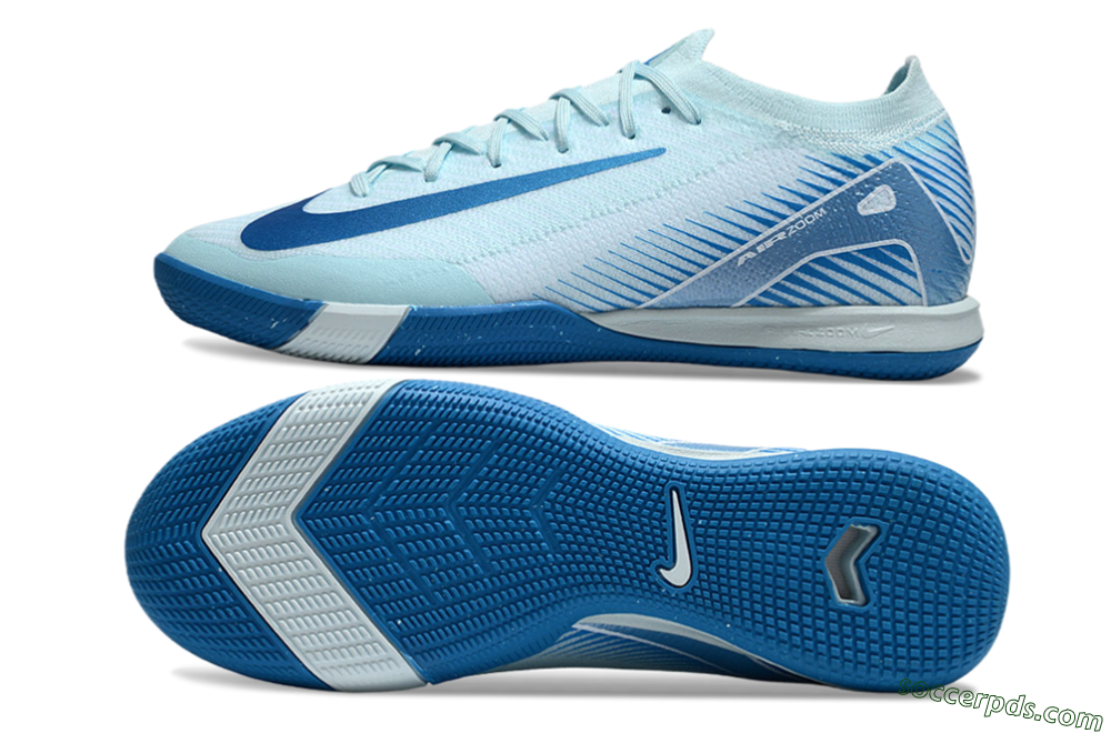 Nike Air Zoom Mercurial Vapor 16 Elite IC Low-Tops Football Shoes - Jade/Blue/White 0
