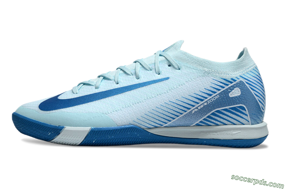 Nike Air Zoom Mercurial Vapor 16 Elite IC Low-Tops Football Shoes - Jade/Blue/White 2