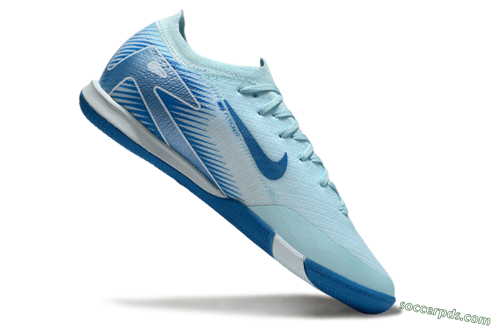 Nike Air Zoom Mercurial Vapor 16 Elite IC Low-Tops Football Shoes - Jade/Blue/White 4