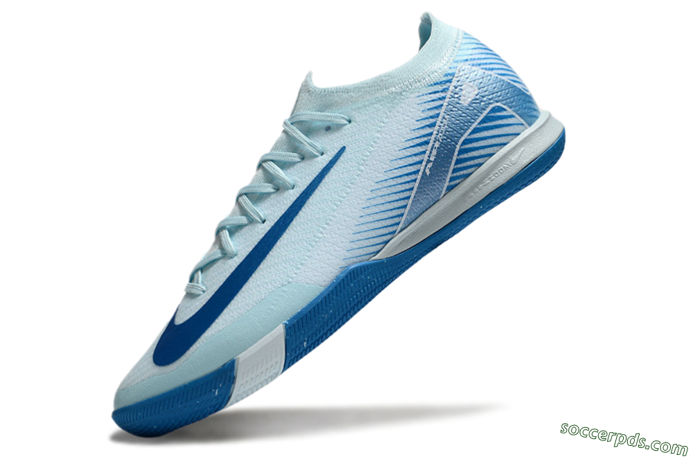Nike Air Zoom Mercurial Vapor 16 Elite IC Low-Tops Football Shoes - Jade/Blue/White 5