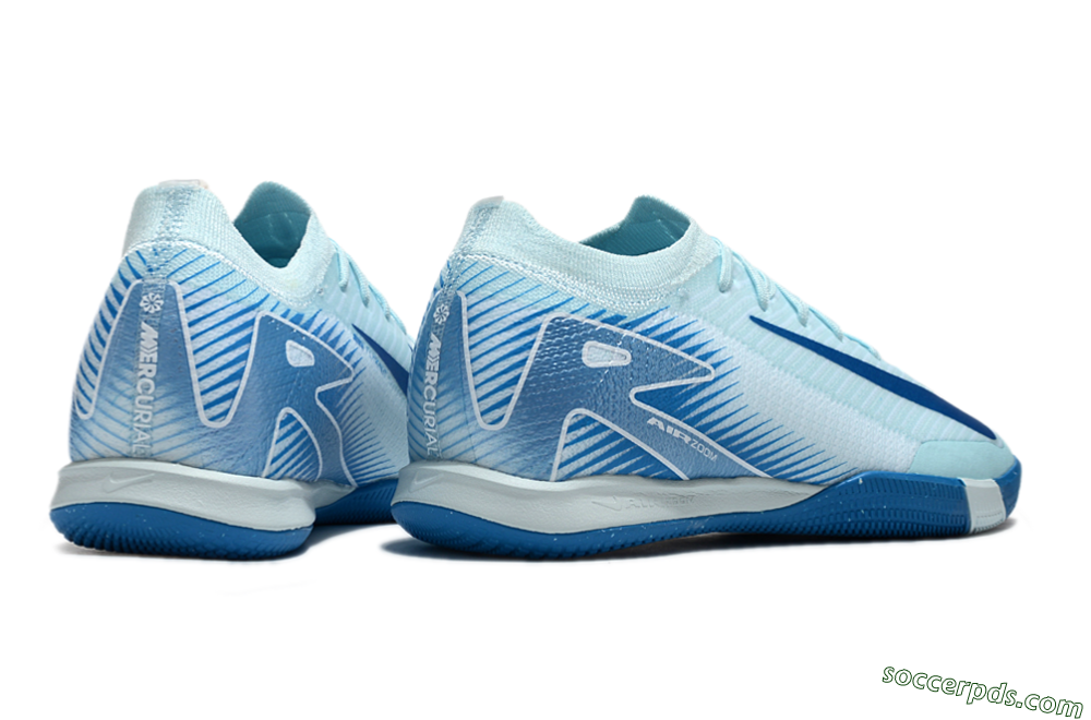 Nike Air Zoom Mercurial Vapor 16 Elite IC Low-Tops Football Shoes - Jade/Blue/White 6