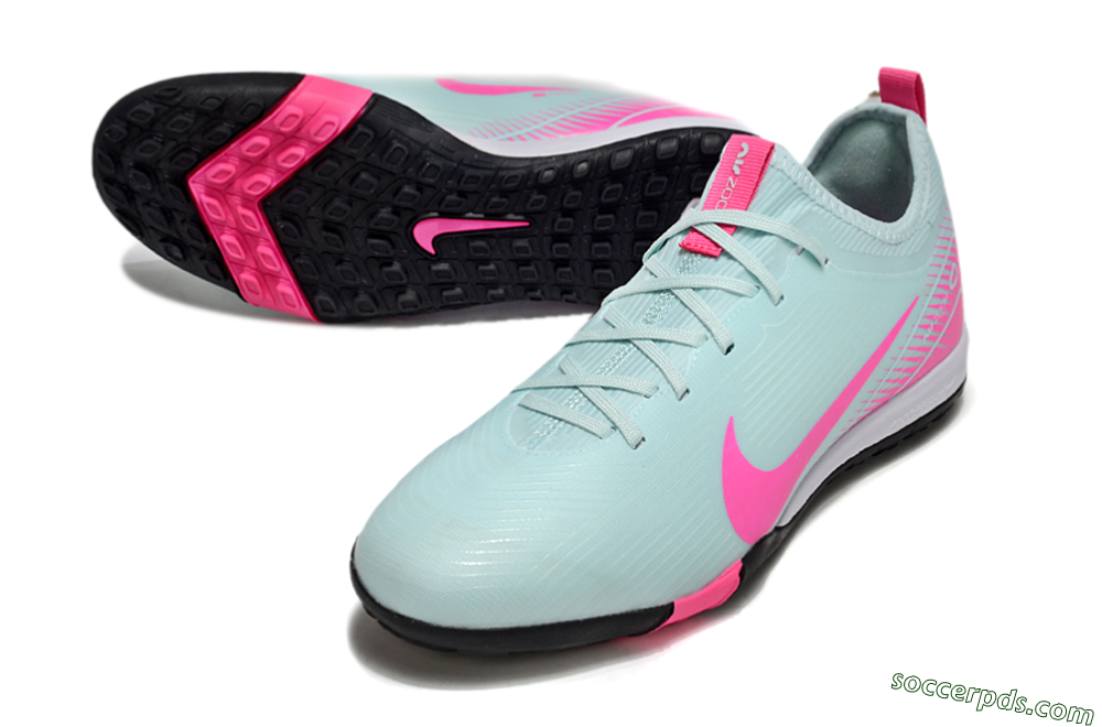 Nike Air Zoom Mercurial Vapor 16 Pro TF Low-Tops Football Shoes - Jade/Pink/White 3