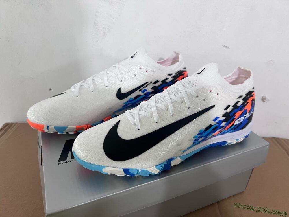 Nike Air Zoom Mercurial Vapor 16 Elite TF Low-Tops Football Shoes - White/Blue/Orange