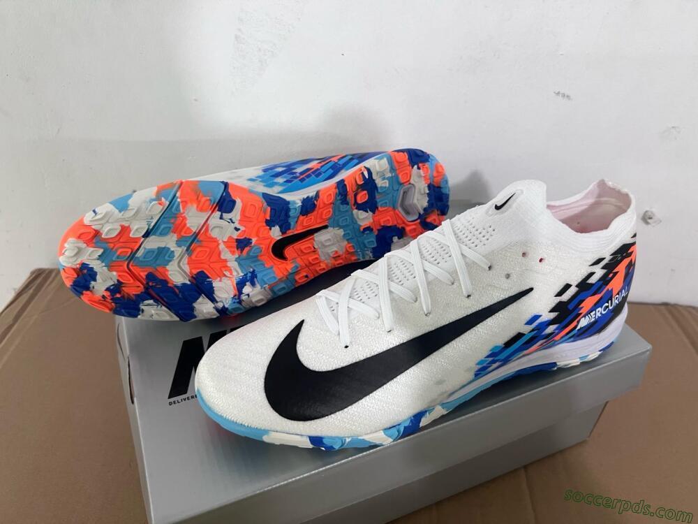 Nike Air Zoom Mercurial Vapor 16 Elite TF Low-Tops Football Shoes - White/Blue/Orange