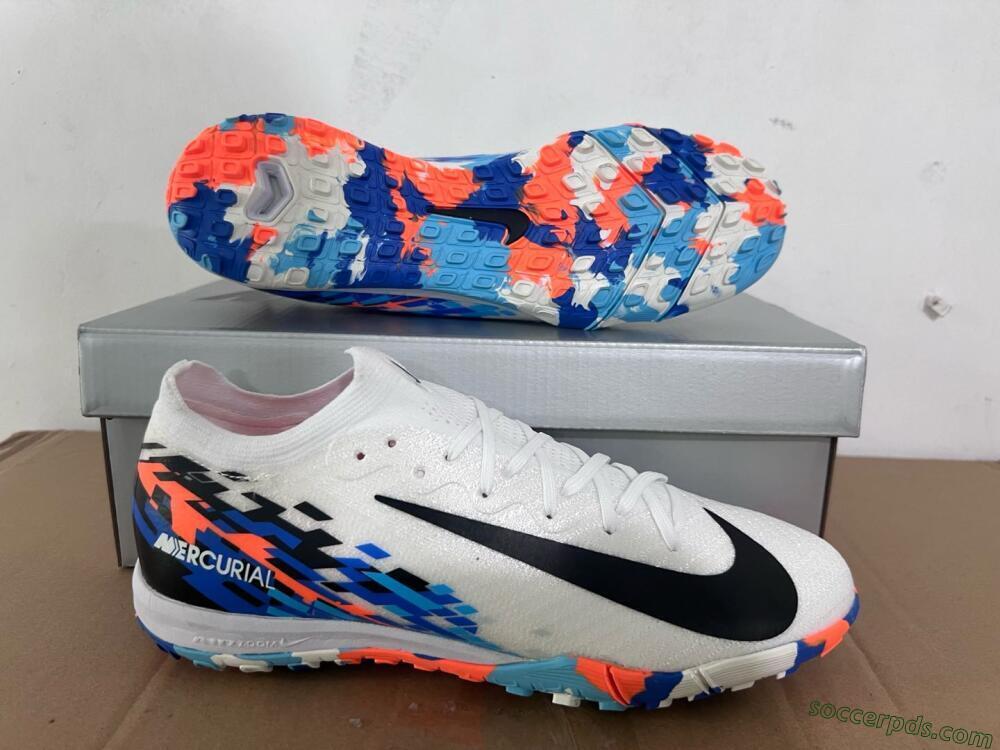 Nike Air Zoom Mercurial Vapor 16 Elite TF Low-Tops Football Shoes - White/Blue/Orange