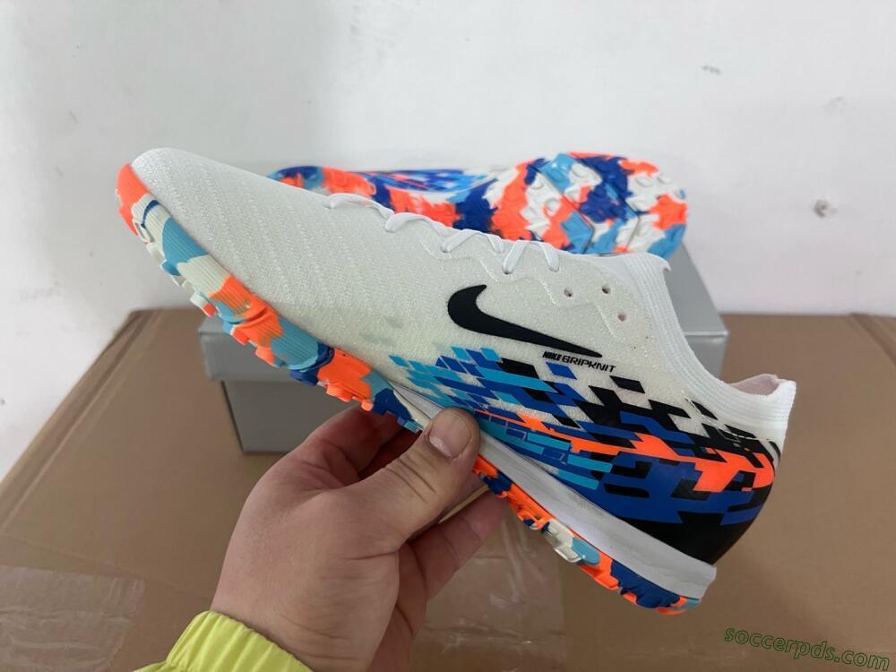 Nike Air Zoom Mercurial Vapor 16 Elite TF Low-Tops Football Shoes - White/Blue/Orange