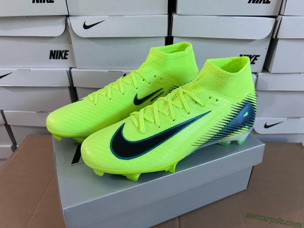 Nike Air Zoom Mercurial Superfly 10 Elite FG High-Tops Football Boots - Yellow/Black/Blue