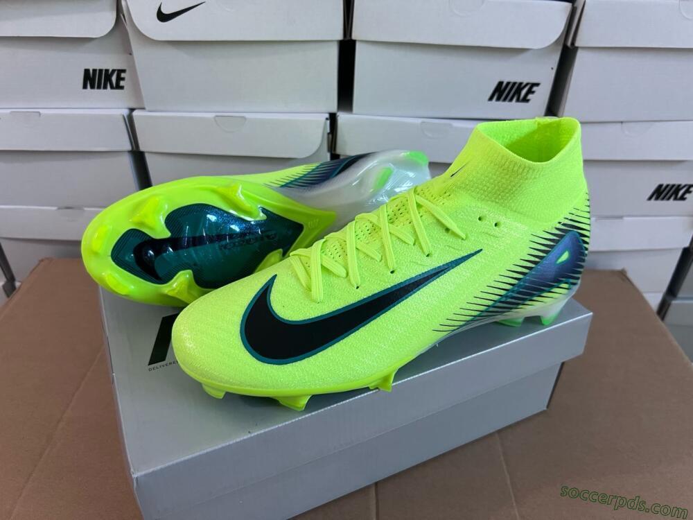 Nike Air Zoom Mercurial Superfly 10 Elite FG High-Tops Football Boots - Yellow/Black/Blue