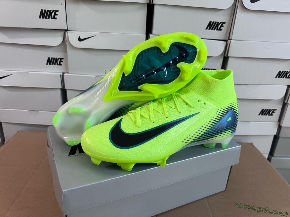 Nike Air Zoom Mercurial Superfly 10 Elite FG High-Tops Football Boots - Yellow/Black/Blue