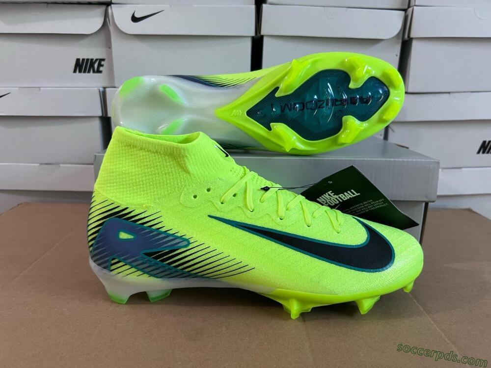 Nike Air Zoom Mercurial Superfly 10 Elite FG High-Tops Football Boots - Yellow/Black/Blue