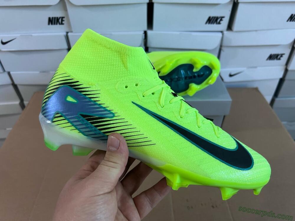 Nike Air Zoom Mercurial Superfly 10 Elite FG High-Tops Football Boots - Yellow/Black/Blue