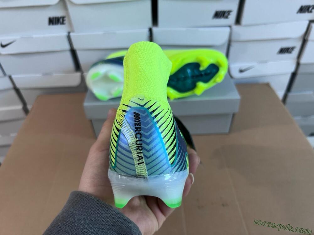 Nike Air Zoom Mercurial Superfly 10 Elite FG High-Tops Football Boots - Yellow/Black/Blue