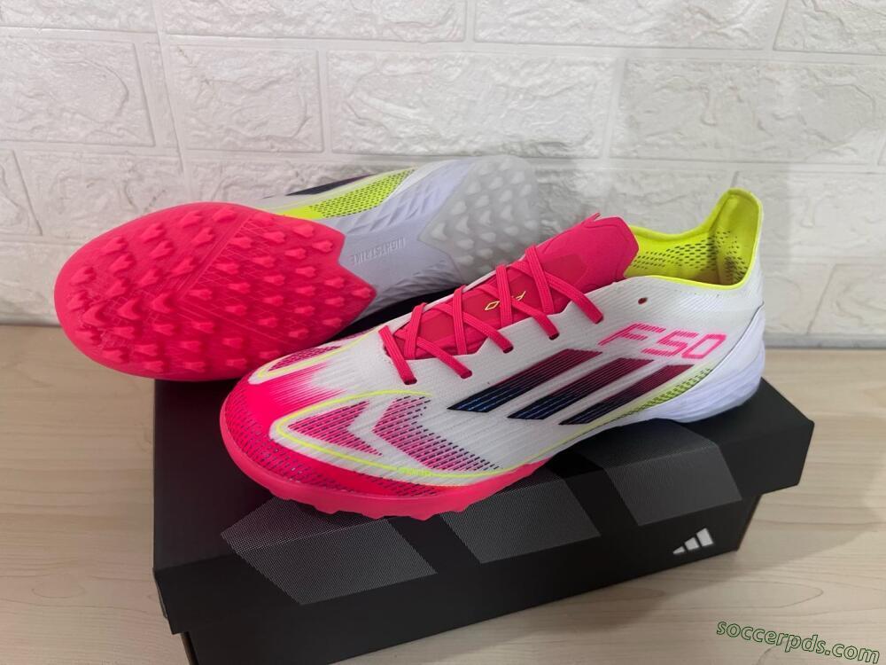 Adidas F50 Elite TF Low-Tops Football Shoes - White/Red/Yellow