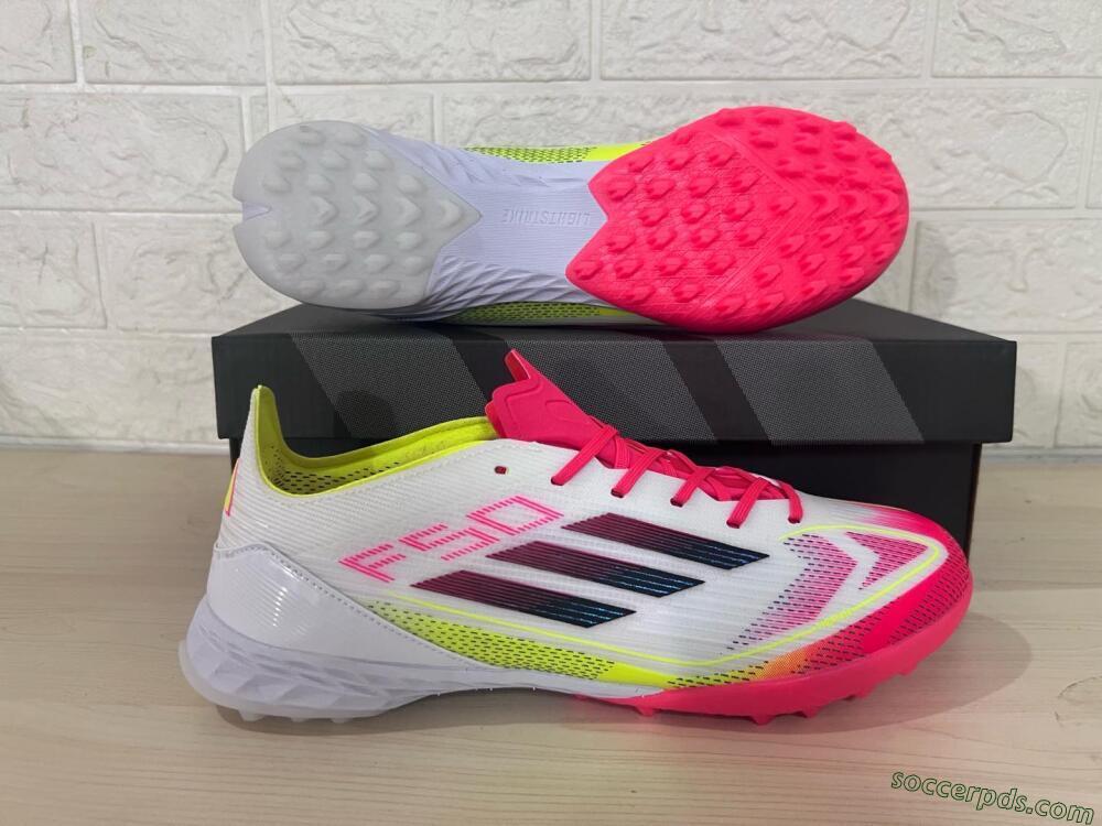 Adidas F50 Elite TF Low-Tops Football Shoes - White/Red/Yellow