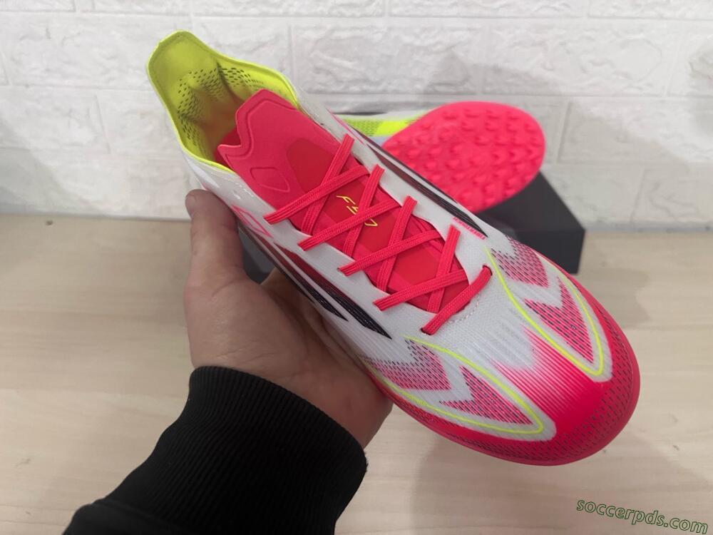Adidas F50 Elite TF Low-Tops Football Shoes - White/Red/Yellow