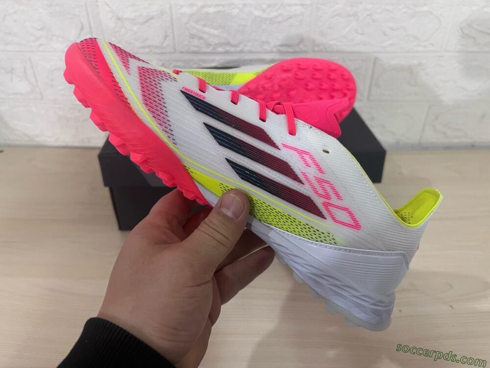 Adidas F50 Elite TF Low-Tops Football Shoes - White/Red/Yellow